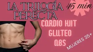 CARDIO HIIT + GLÚTEOS & ABS 45 MIN 🔥 Quema GRASA RÁPIDO en Casa | Rutina INTENSA Para Mujeres