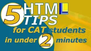 Веб-дизайн &mdash; 5 советов по HTML менее чем за 2 минуты для студентов CAT