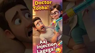 Doctor Tooba ka Bara Injection! 💉😱 Funny Cartoon #Shorts