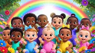Hello Hello Happy Learning Song 🌈 | 3D Nursery Rhymes for Kids | ABC, Numbers & Colors Song #video 