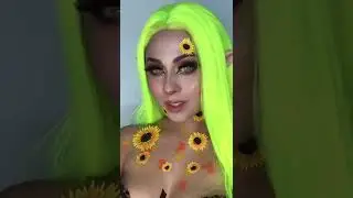 Makeup elfo/spring elf/ maquillaje/ wig ne&oacute;n/ girasoles / HdzB