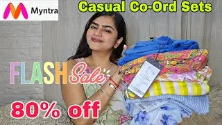 80% off Myntra Causal Co-Ord Set haul | Vacation Wear Co-ord haul | Online Shopping | Sale
