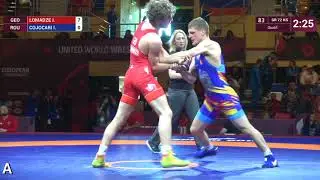 Qual. GR - 72 kg: I. LOMADZE (GEO) v. I. COJOCARI (ROU)