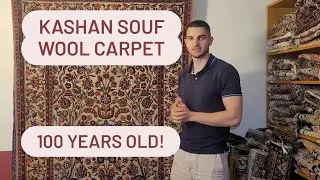 Antique Wool Souf Kashan carpet - Collectible rugs & carpets #2