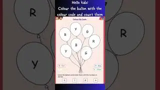 Balloon Coloring & Counting Game! #shorts #kidsactivities