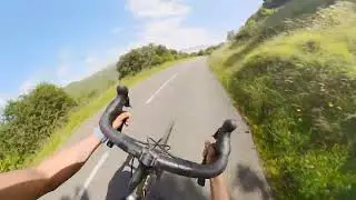 Vélo de route, descente Col d'Aubisque vers le Col du Soulor