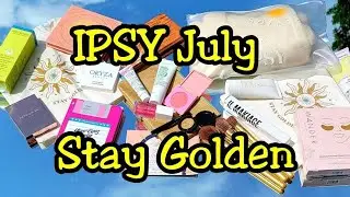 IPSY July - Stay Golden - Glam Bag & Glam Bag Plus with Swatches