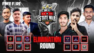 Live Eliminator Round || State war Auction S-16 || Free Fire Max by Amir eSports