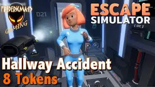 Escape Simulator : HALLWAY ACCIDENT Adrift in Space / 8 Tokens Location