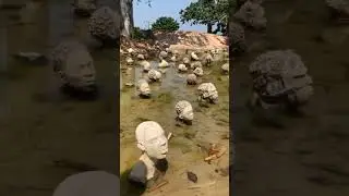 Wade in the water.               Nkyinkyim Museum located in 🇬🇭Ghana, West Africa.