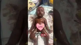 Painting ethnic silicone baby drink and wet final coat‼️‼️‼️ #fbs #fakebaby #siliconebaby