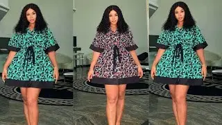 How to cut and sew a short gown with waist drawstring