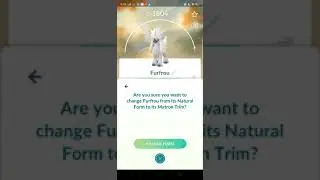 Changing Furfrou's Form to Matron Trim in Pokemon Go