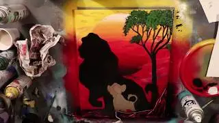 SPRAY PAINT ART-LION KING BY-CL ART