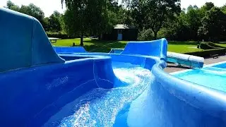 offene Riesenrutsche :: blaue Freibad-Rutsche | Freibad am Brauweg G&ouml;ttingen