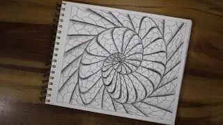 🎧 ASMR Drawing ✍️ | No Talking | Pen on Paper Sounds | Easy Spiral Abstract Drawing 🗓️ Day 94
