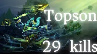 highlight - Topson Earth Spirit vs Batrider, Luna, Mirana, Grimstroke, Dragon Knight - dota2