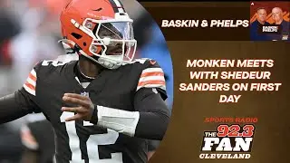 Browns HC Todd Monken meets Shedeur Sanders on his first day; confirms Ravens wanted to draft him