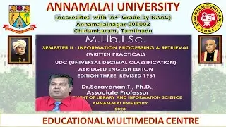 UNIVERSAL DECIMAL CLASSIFICATION - Library