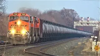 BNSF Warbonnet  BNSF OIL BNSF DPU Trains + MORE!