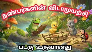 நண்பர்களின் விடாமுயற்சி கதை/ படகு உருவானது/ Tamil story kids/