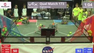 VEX Worlds 2016 - VRC High School - Engineering - Qual 173 (5327C 9898C) 181 vs 253 (8900 6430B)
