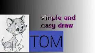 how to draw tom,cat simple or easy tariky sy bnaye, drawing krna sekhain easy
