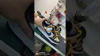 I made an over-laced dunk, inspired by OW, virgil #customsneaker #nike #dunk