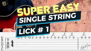 Single String Lick #1 | Play along & Backing Track |