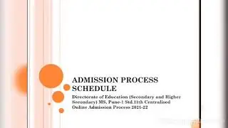Government of Maharashtra 11th Centralised Online Admission Process important dates and Notice.