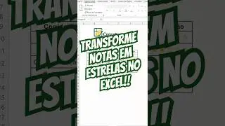 🔹 Transforme notas em estrelas no Excel! ⭐ #shorts