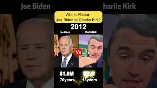 Compare net worth of Joe Biden and Charlie Kirk#celebrity #usa #celebrities #famous #fypシ #fyp #joeb