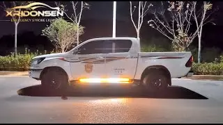 XRIDONSEN 60 inch Emergency Running Board Strobe Lights Strip for Trucks Vehicles Pickup SUV JEEP