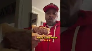 This is what you call good eating people!! Deer Bacon Burger 🍔 🔥 #fyp #food #foodie #trending