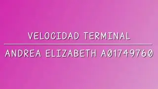 Velocidad terminal con tracker