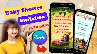 Baby shower invitation video canva | How to make baby shower invitation video in canva