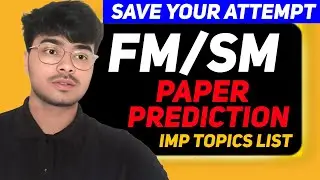 FM/SM Paper Prediction | #fm #sm #caexams #cainterfm