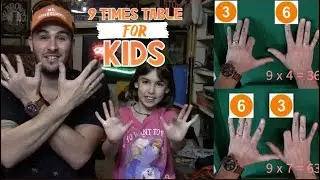 9 Times Multiplication Table 9️⃣ ✋ Fingers Trick for Kids!!