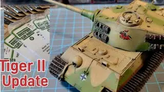 Tiger II tank airbrush painting update. inexpensive hobby supplies #scalemodels #tankmodels