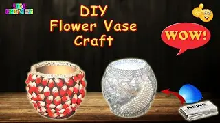 How to make Flower Vase with Balloon & Newspaper / DIY Flower Pot making idea