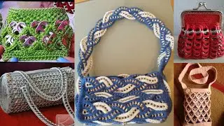 Top Stylish & trending Crochet pop tab bags#Pop tab handle purses #Crochet clutches designs #Fashion