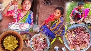 Chicken spare parts eating |Tribal people eating spare parts
