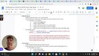Creating your 3 month, 6 month, and 1 year goals   Google Docs   Google Chrome   14 June 2022