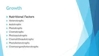 Growth, nutrtion and isolation of Bacteria part 2