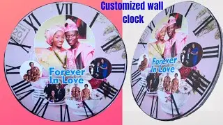 #Customisedwallclock  CUSTOMIZED WALL CLOCK. HANDMADE PICTURE CLOCK.