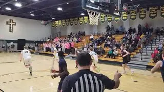 Final moment of St. Albert's 61-55 win over Gross Catholic