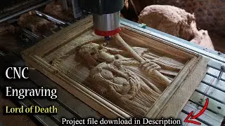 Engraving Lord of Death   // CNC Woodworking project