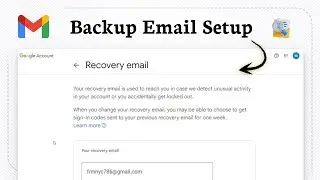 How to add a recovery email to Gmail (Security Layer)