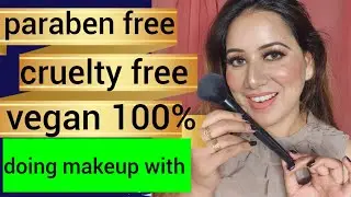 Doing makeup with no paraben, cruelty free, vegan makeup products #parabenfreemakeuptutorial