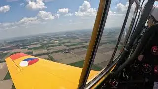 Cockpit and wing views over the Netherlands onboard a North American T-6 Texan &ndash; GoPro Hero 11 Black